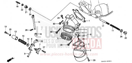 AUSPUFFKRUEMMER (2) CR250RF de 1985